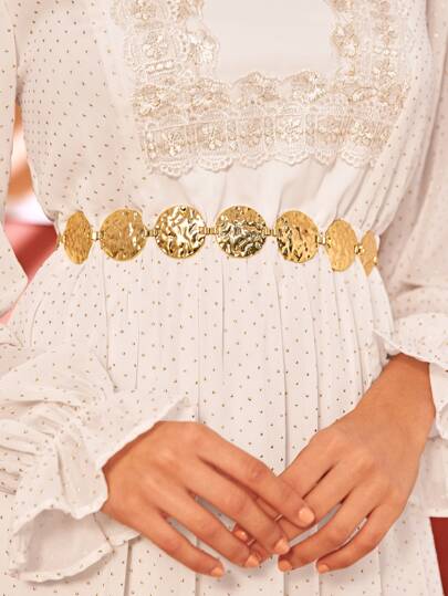 حزام خصر متدلي بسلسلة وتصميم دائري بوهيمي