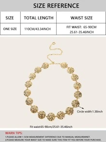 圓形設計鍊條腰帶波西米亞風格 - 金色 - 查看 3