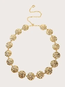 圓形設計鍊條腰帶波西米亞風格 - 金色 - 查看 5