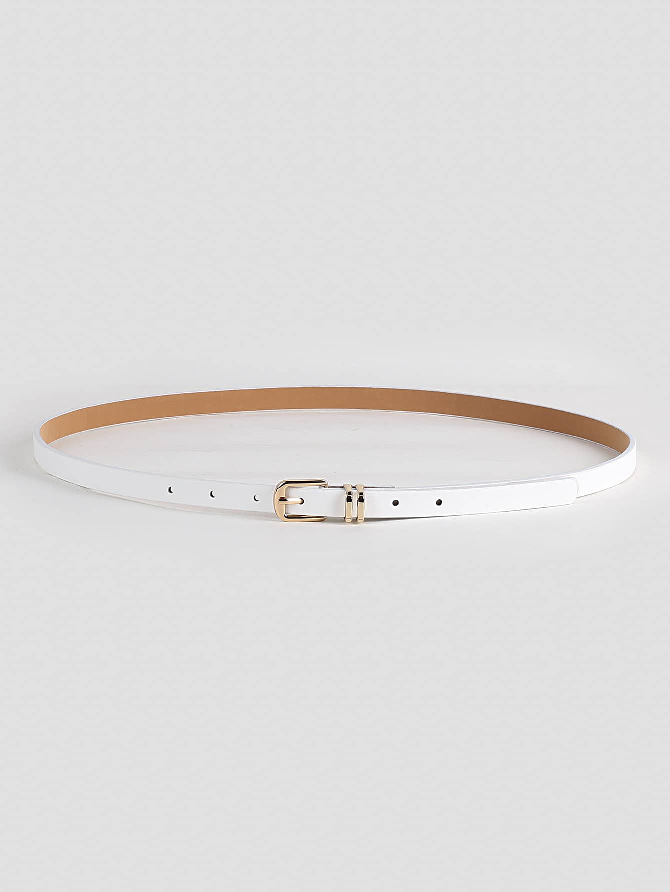 1pc Fashionable Casual Simple All-Match Button Thin Belt For Women Summer, School Fall, Autumn, Halloween