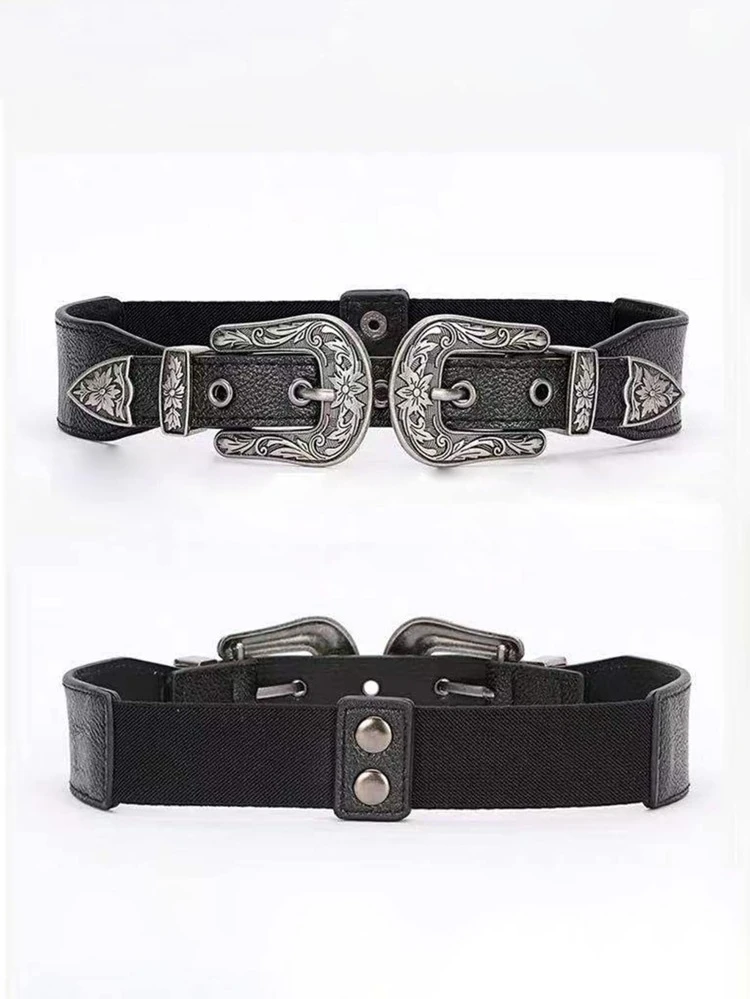 Boho 1pc Women Western Buckle Belt Halloween Summer, School Fall, Autumn, Halloween