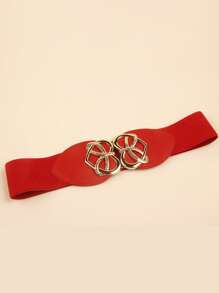 New Arrival Heart Shaped Buckle Women's Belt, Fashionable Accessory For Matching Dress Or Suit - Red - View 2