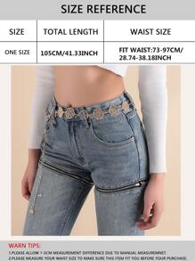 เข็มขัดโซ่ธรรมดา - สีทอง - ดู 3