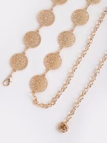 เข็มขัดโซ่ธรรมดา - สีทอง - ดู 2