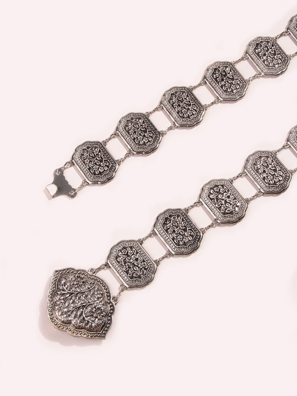 Textured Metal Chain Belt SHEIN USA