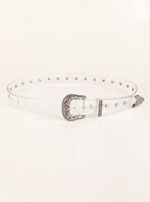 Cinturón transparente con hebilla grabada - transparente - Ver 2