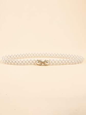 Cinturón de perlas falsas, elegante para el Día de San Valentín, verano, escuela, otoño, Halloween