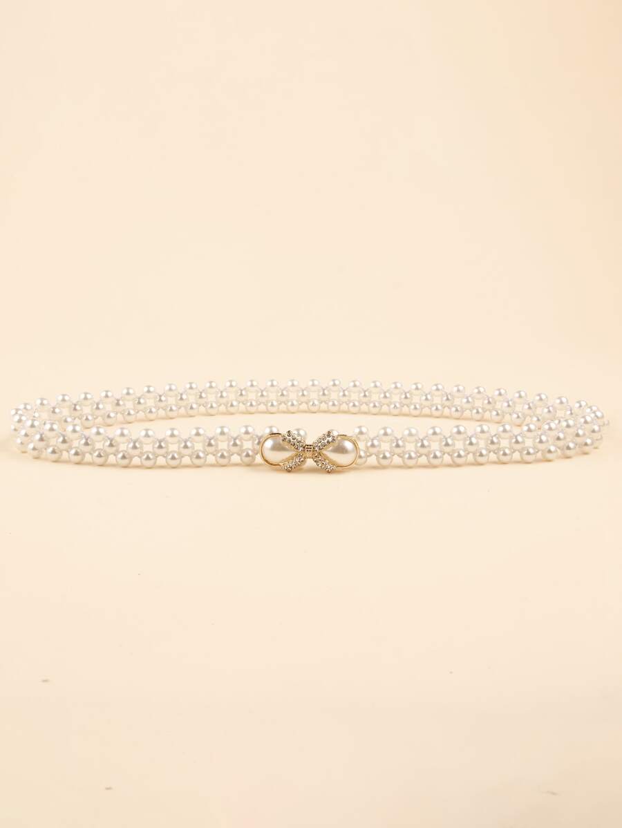 Faux Pearl Belt Elegant Valentine's Day Summer, School Fall, Autumn, Halloween