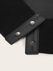 1pc Women's Waist Belt, Suitable For Coordinating Outfits, European And American Style - Black - View 4