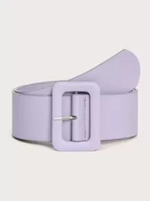 Geo Buckle Belt - Lilac Purple - View 1