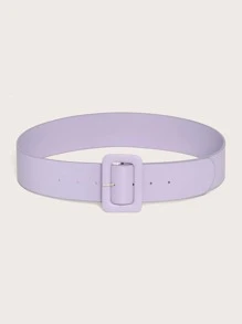 Geo Buckle Belt - Lilac Purple - View 2