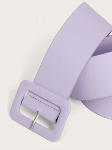 Geo Buckle Belt - Lilac Purple - View 3
