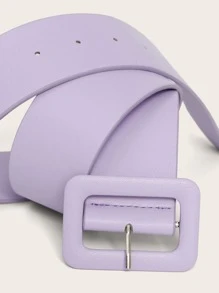 Geo Buckle Belt - Lilac Purple - View 4