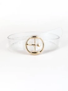 Cinturón con hebilla redonda - transparente - Ver 1