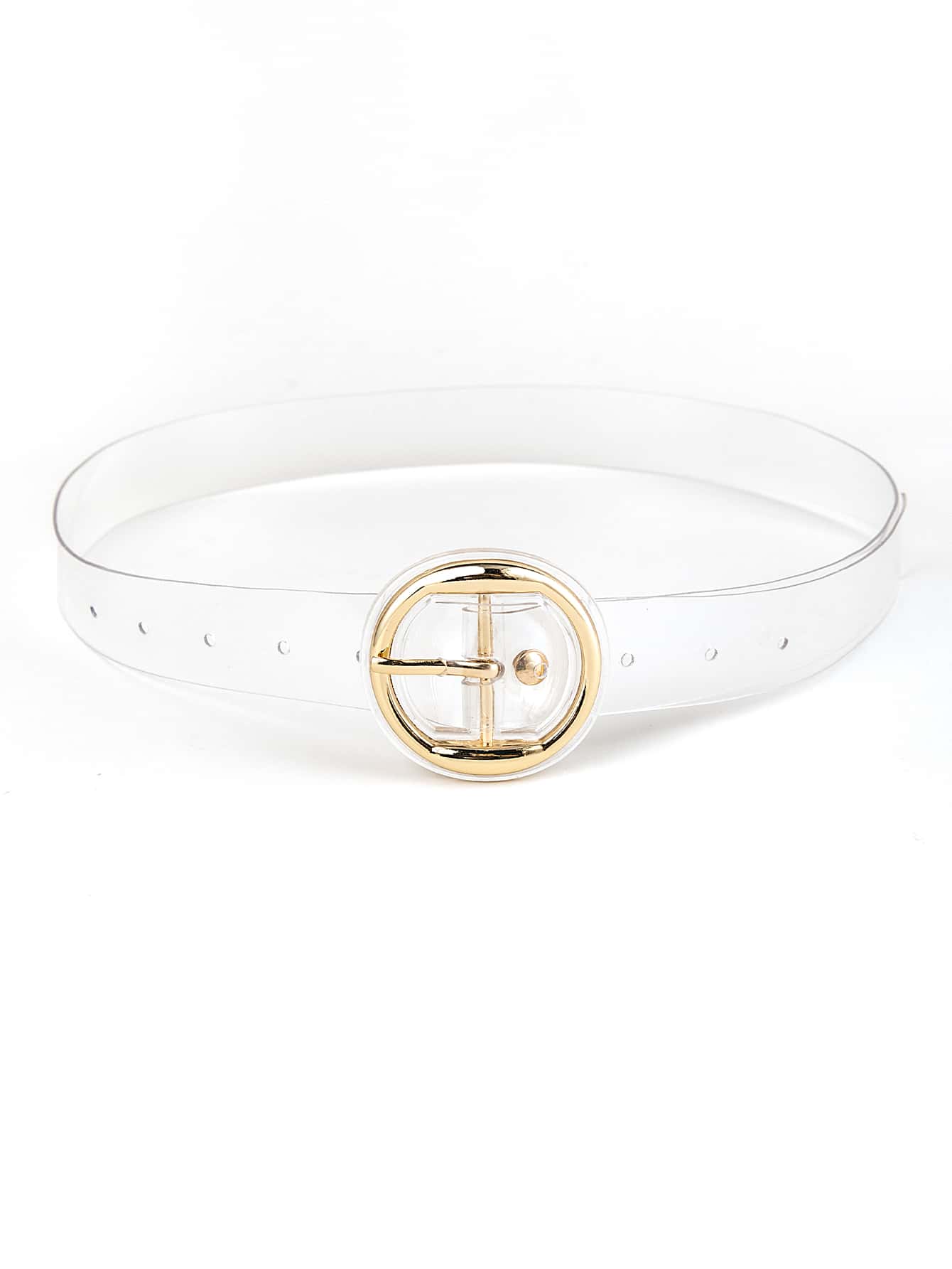 Cinturón con hebilla redonda - transparente - Añade 2