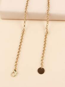 Round Charm Waist Chain Belt - Gold - View 3