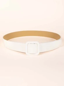 Cinturón con hebilla cuadrada - Blanco - Ver 2