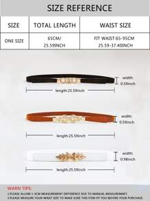 Bộ 3 thắt lưng nữ khóa tròn phong cách Boho để trang trí trang phục - Nhiều màu - Xem 3