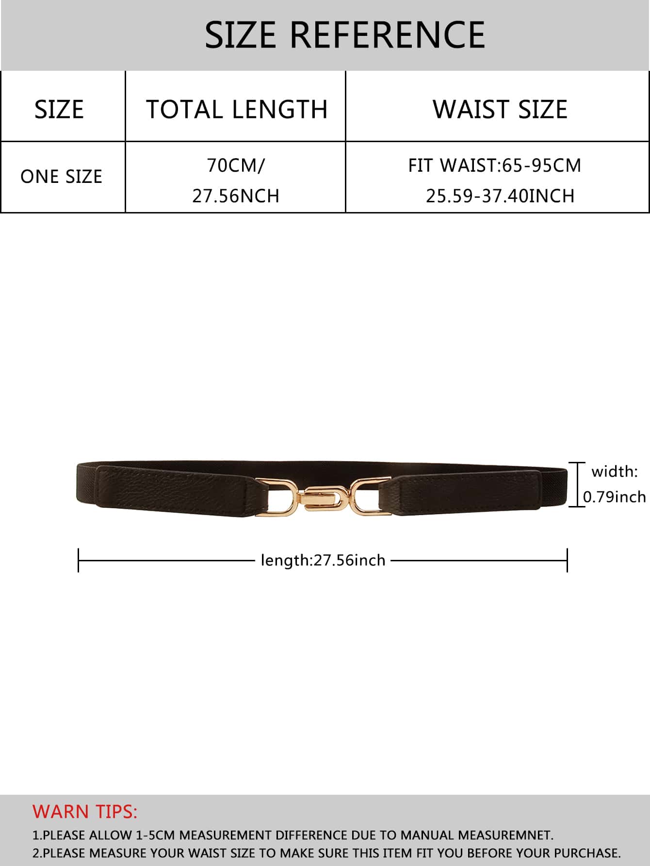 Cinturón de corsé elástico - Negro - Añade 3