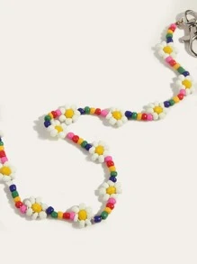 花朵裝飾串珠褲鏈 - 彩色 - 查看 2