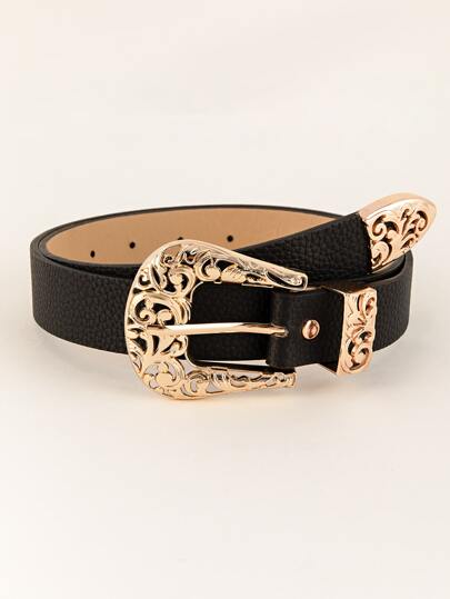 Cinturón hebilla estilo boho western, para verano, escuela, otoño, Halloween