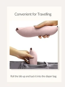 Baby Cartoon Graphic Bib - Pink - View 4