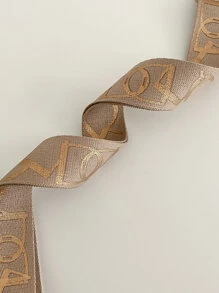 綜合圖案包帶，可調節的便攜包配件，時尚耐用，適用於新手和白領工人，適用於青少女，女性，大學生，作為禮物裝飾，禮品配件 - 駝色 - 查看 3