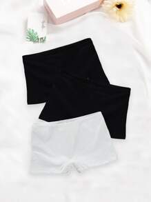 Quần lót Bé Gái màu trơn - Đen và trắng - Xem 1