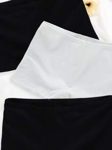 Quần lót Bé Gái màu trơn - Đen và trắng - Xem 3