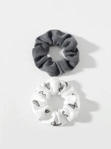 2 件蝴蝶图案花朵设计发带，适合女孩，发饰，发圈，发圈，可爱配饰