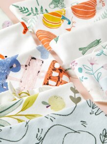5pcs Baby Random Pattern Bib - Multicolor - View 3
