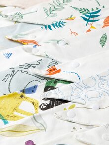 5pcs Baby Random Pattern Bib - Multicolor - View 4