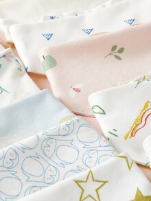 5pcs Baby Random Pattern Bib - Multicolor - View 7
