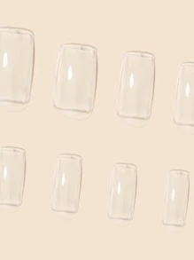 SHEIN 180pcs Clear Fake Nail - Clear - View 2