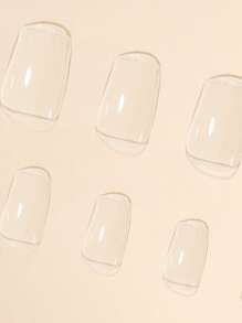 SHEIN 180pcs Clear Fake Nail - Clear - View 3