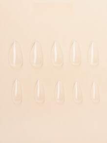 SHEIN BASIC LIVING 180pcs Clear Fake Nail - Clear - View 2