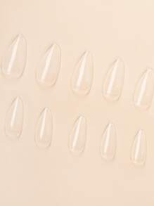 SHEIN BASIC LIVING 180pcs Clear Fake Nail - Clear - View 3