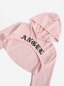 SHEIN Áo nỉ in chữ cho bé gái tuổi teen kèm áo hai dây - Nhiều màu - Xem 4