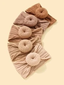 5pcs Baby Solid Headband - Multicolor - View 3