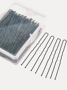 U Shaped Hair Pins, Bobbypin, Hair Braiding Tool, 100pcs Ladies Hair Bun Hairpin, With Storage Box, (2.4Inches), (Black), Hair Rollers, Heatless Curls, Hair Curler, Hair Products And Accessories For Barber Salon Beauty Back To School, Travel Holiday Essentials, Hair Accessories For Women, Hair Curlers, Curly Hair Products, Curler, Rollers For Hairdressing Equipment,Curly Hair,Hair Rollers,Hair Curler,Heatless Curl,Heatless Curls,Hair Curlers,Rollers,Hair Curl,Rollers For Hair,Curly Hair Tools,Hair Rollers,Hair Roller,Curls Diffuser,Hair,Travel,Hair Products,Hair Tools,Hair Stuff,Barber,Barber Accessories,Barbershop,Hairdressing Equipment - Black - View 4