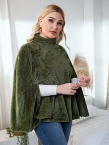 Cazadora de manga capa forro polar - Verde militar - Ver 6