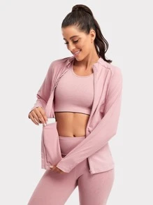 VUTRU High Neck Zip Up Sports Jacket