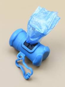 1set Plain Pet Waste Bag Dispenser - Blue - View 1