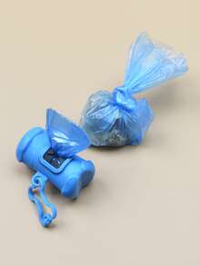 1set Plain Pet Waste Bag Dispenser - Blue - View 3