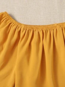 Mulvari 荷葉袖上衣和向日葵裙子套裝 - 彩色 - 查看 3