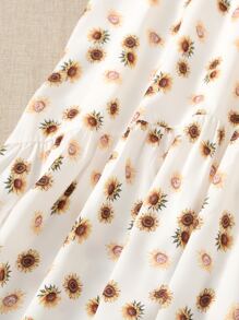 Mulvari 荷葉袖上衣和向日葵裙子套裝 - 彩色 - 查看 4