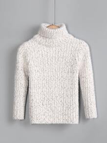Toddler Boys Marled Knit Turtleneck Sweater