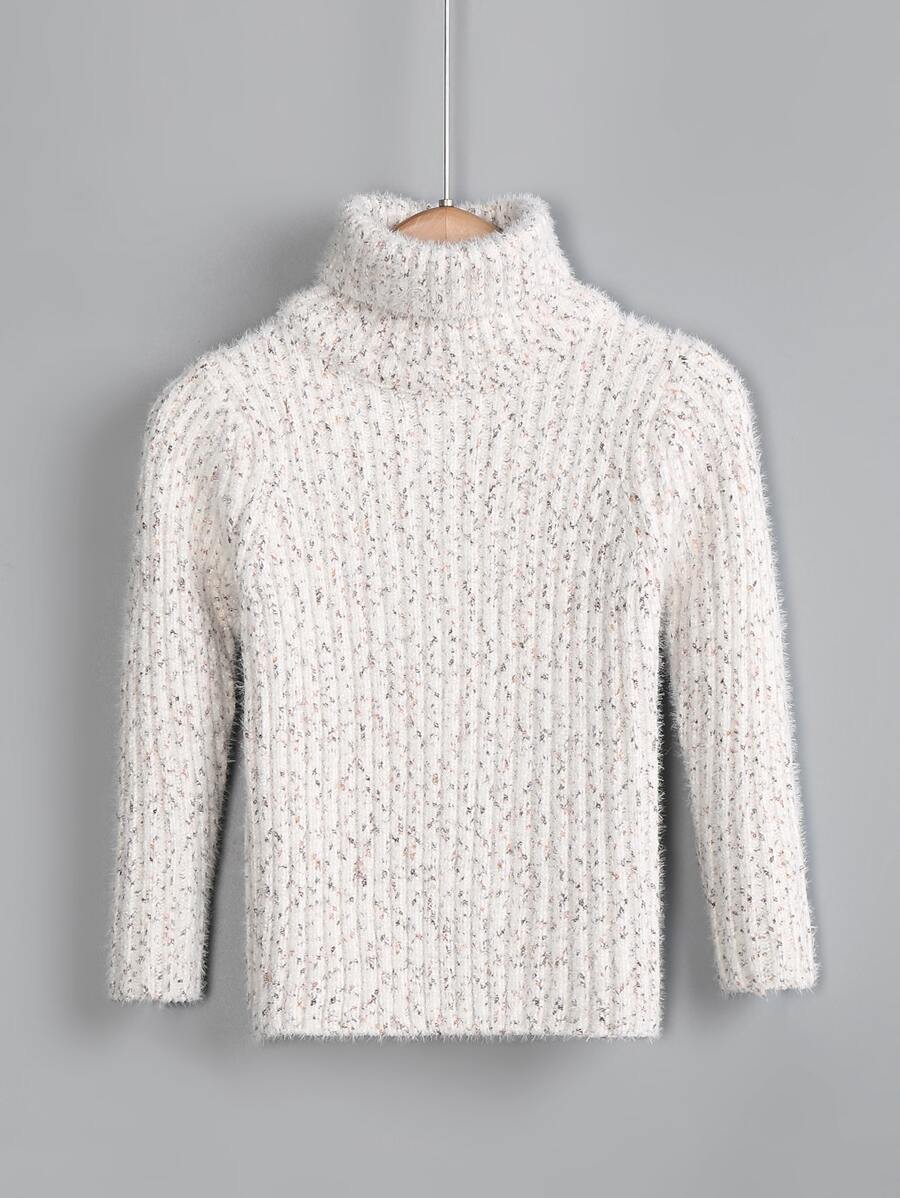 Toddler Boys Marled Knit Turtleneck Sweater