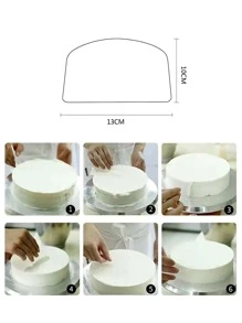 5pcs, Cake Scrapers - Transparent Plastic Curved Soft Scrapers for DIY Baking and Cake Making - Kitchen Gadgets and Accessories - White - View 6