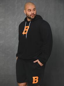 Manfinity Bộ hai mảnh Nam Dây kéo Túi Lá thư Giải trí - màu đen - Xem 3